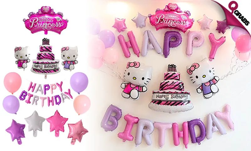 Hello Kitty 33-Piece Birthday Balloon Set!